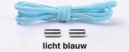 Elastische Veters – Sport veters – Vastdraaien - Schoenen Sneakers – Licht blauw