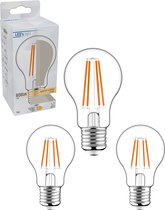 ProLong LED Filament Lamp E27 - Warm wit - A60 Peer helder - 7W vervangt 60W - 3 lampen