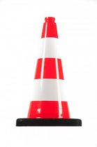 Reflecterende verkeerskegel 50 cm PVC / REC | Rood en Wit Refelectie | Pilon - Pyon - Kegel - Pion - Pilonnen | Veiligheid - Verkeer | De Veiligheids-winkel