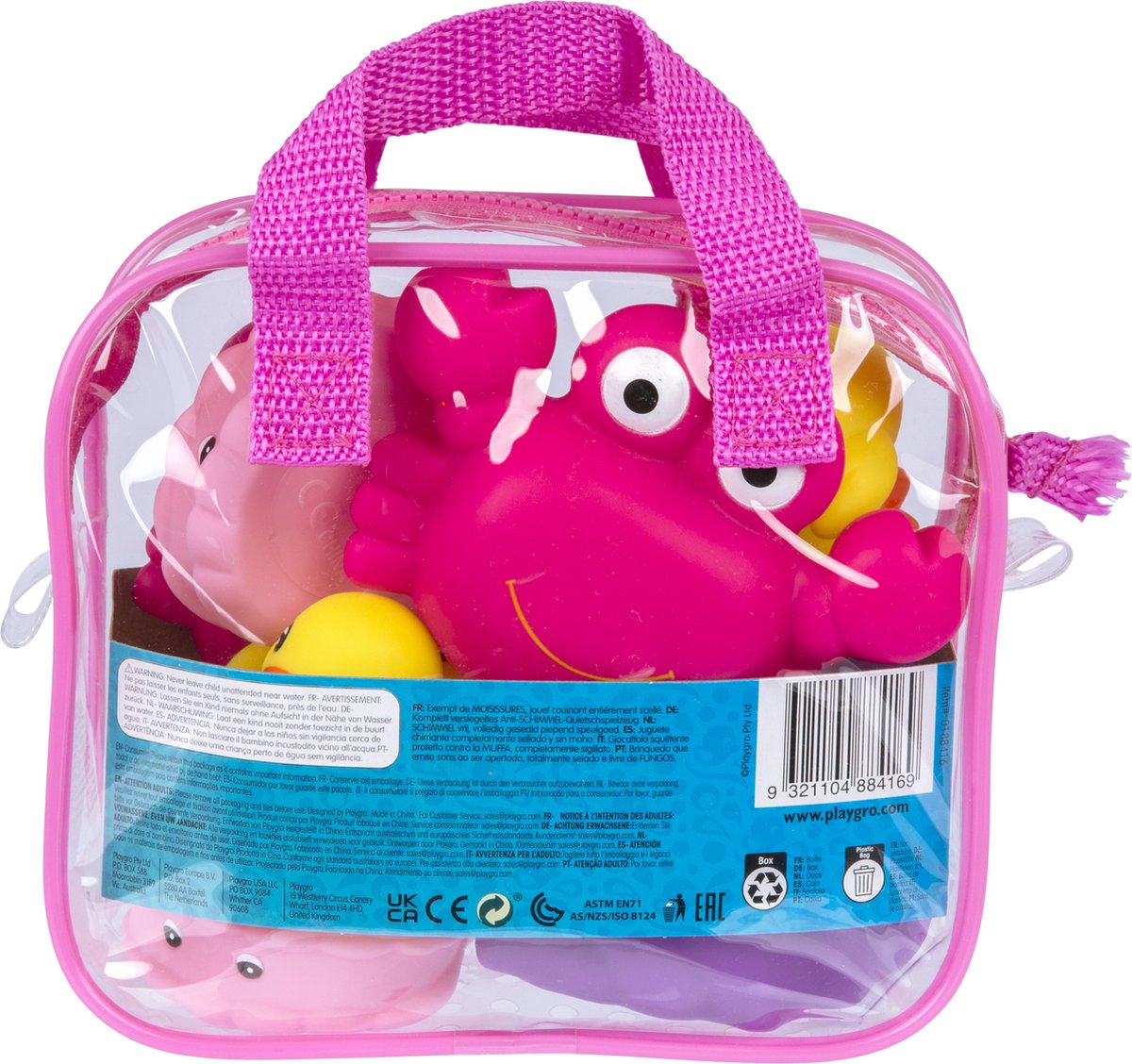 Playgro Drijvend badspeelgoed volledig afgesloten - 7st - badgeschenkset - Schimmelvrij - Badspeelgoed - waterspeelgoed baby - Waterspeelgoed Peuters - Baby Speelgoed - Waterspeelgoed - BPA vrij — afbeelding 2