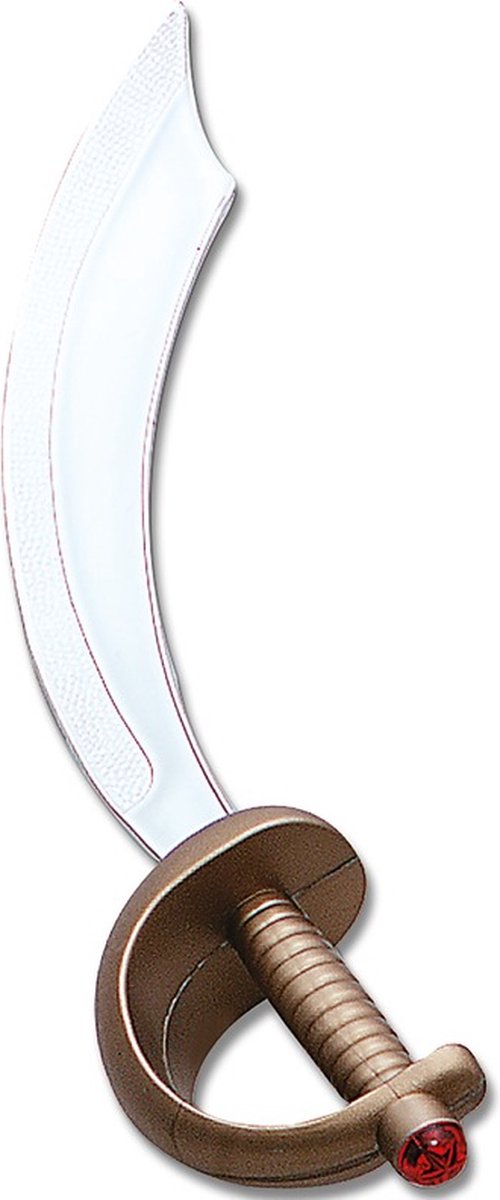 Carnaval verkleed zwaard - Arabier/Piraat - kunststof - 45 cm - zilver - speelgoed