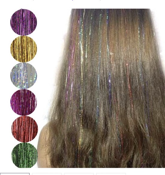 Hair tinselsGlitter Haarextension Glitter Hair Tinsel Glitter Extensions
