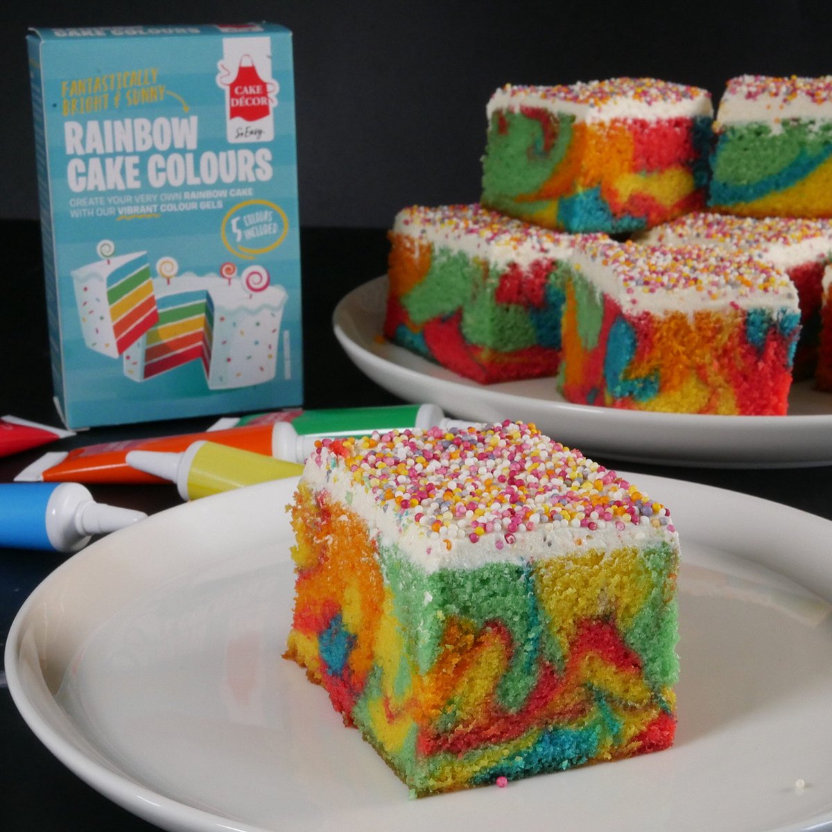 Classificeren investering houder Cake Décor Rainbow Cake Colours - Regenboogtaart kleuren kit - 5 kleuren |  bol.com