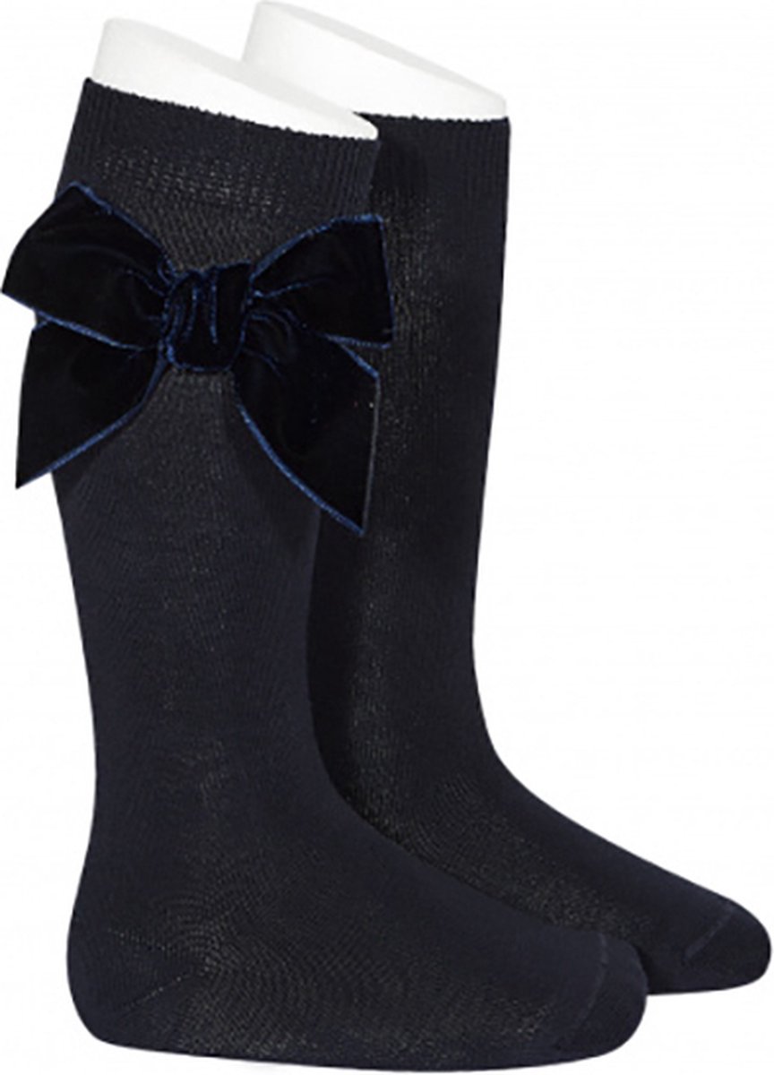 Cóndor Kniekous met Velvet Strik | 2489/2 | Navy/Donkerblauw | 6-12 mnd | maat 0