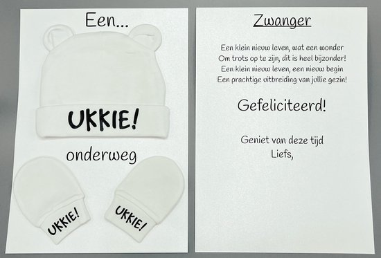 kraamcadeau brievenbus - baby muts - baby handschoenen - rechtstreekse verzending - geboorte van Hip & Hout. — afbeelding 3