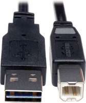 Tripp Lite UR022-001 USB-kabel 0,3 m USB 2.0 USB A USB B Zwart