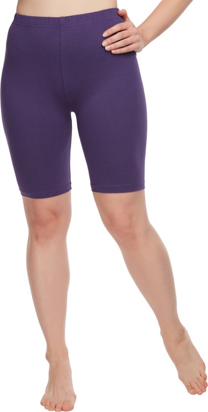 Shorts / Shorts confortables pour femmes | Leggings / Short Cycliste | Short de sport | Violet - L