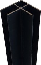 WOON-DISCOUNTER.NL - Hoekprofiel zwart 200 cm 8 mm - Mat zwart - 991011BLK