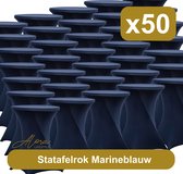 Statafelrok marineblauw 80 cm - per 50 - partytafel - Alora tafelrok voor statafel - Statafelhoes - Bruiloft - Cocktailparty - Stretch Rok - Set van 50