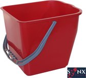 Synx Tools - Emmer - voor mop en werkwagen - rood - 15 liter -schoonmaak