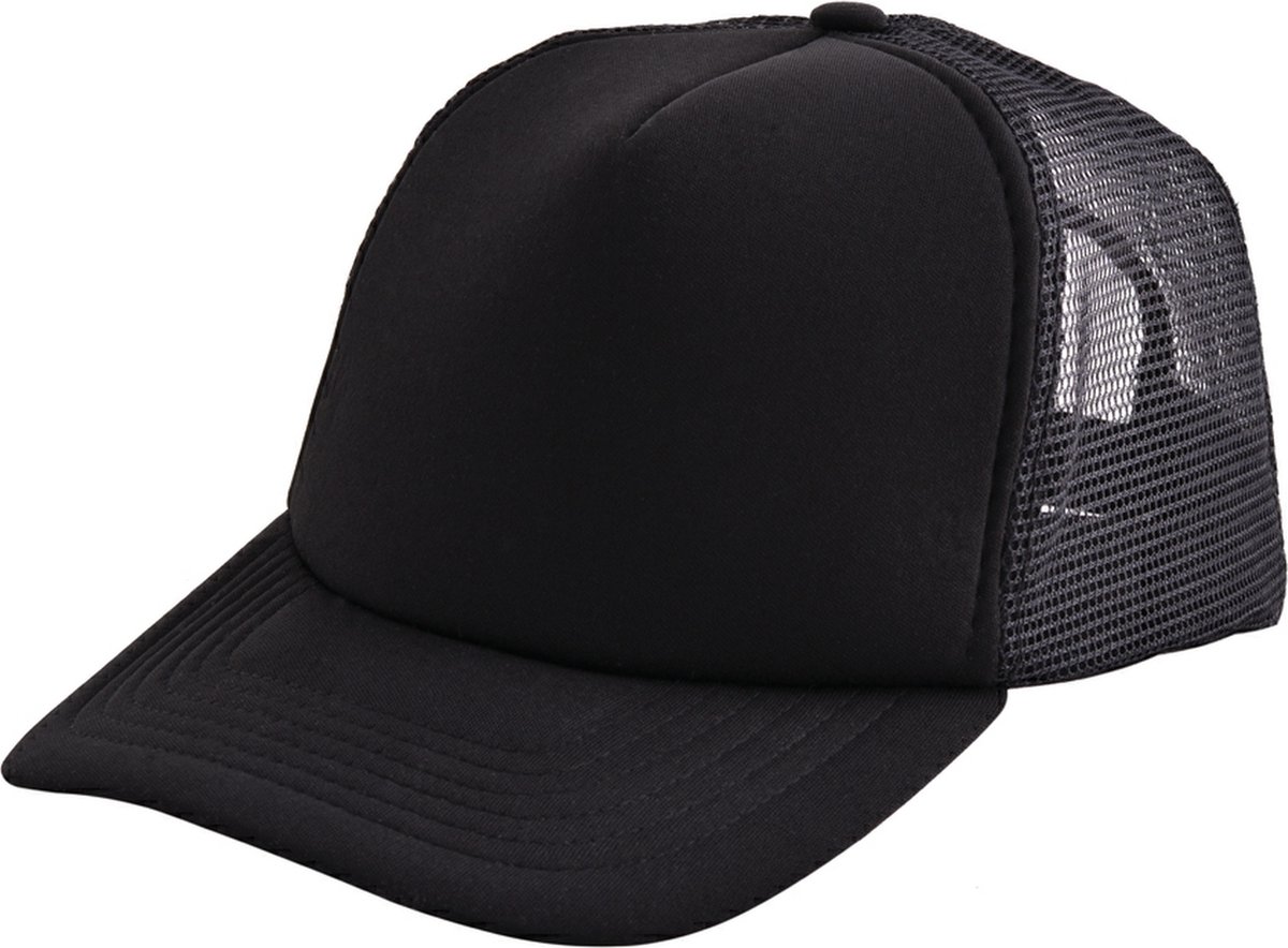 Trucker Cap Volwassenen - 5 Panel - Zwart