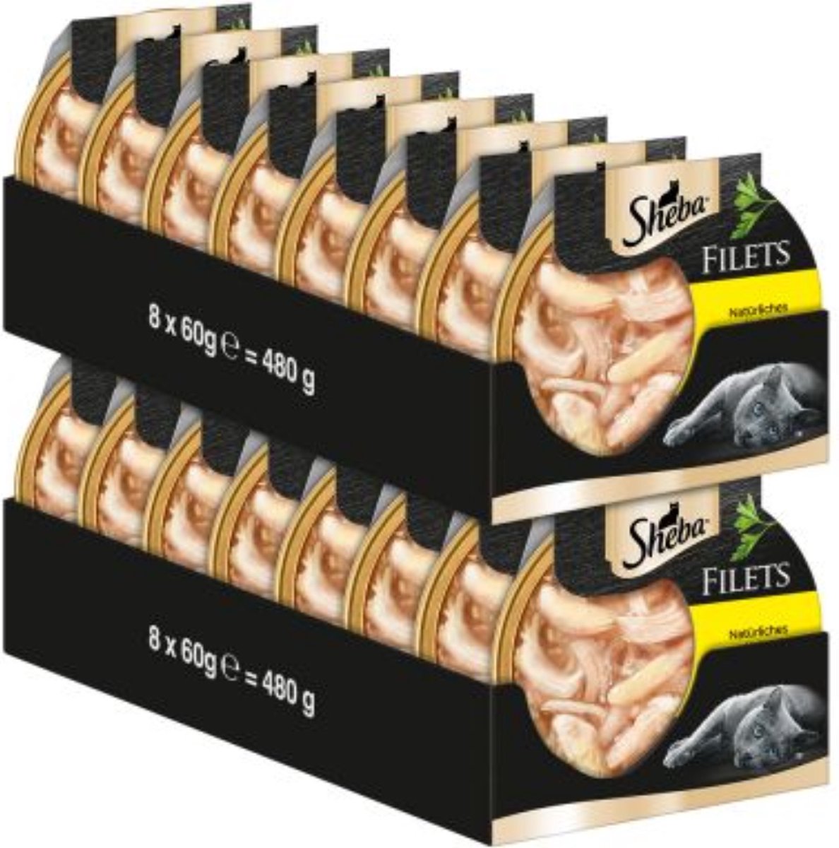 Bol.com Sheba Kattenvoer - Filets - Kipfilet stukjes in saus - 16x60g aanbieding