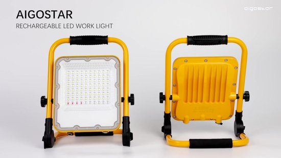 Foco LED Bateria 100W, Recargable Portátil, IP65 6500K 2400lm Aigostar