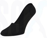 SOX 3 PACK kousenvoetjes of sneakersokken Zwart 39/42 Unisex 95% katoen met 100% garantie om aan te houden door silicone boordje rondom