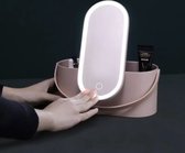 make up organizer - met spiegel - led - reiskoffer - make up spiegel - ledspiegel - reiskoffer - box