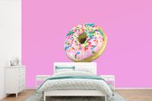 Behang - Fotobehang Kleurrijke donut - Breedte 360 cm x hoogte 240 cm