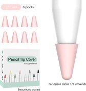 apple pencil tips – geschikt voor de apple pencil 1 en apple pencil 2 – 8 stuks – Licht Roze