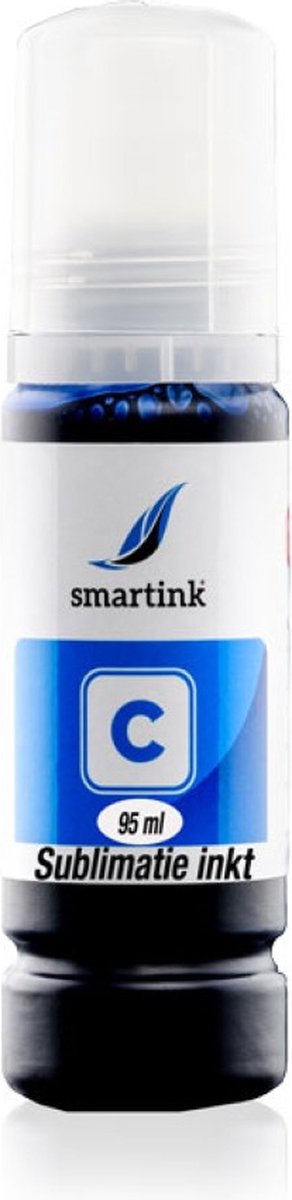 Geschikt Epson 112 XXXL Ecotank Sublimatie inkt Cyaan (C) 95 ml inktfles- Smart Ink Huismerk (Alleen Geschikt voor hittepers)