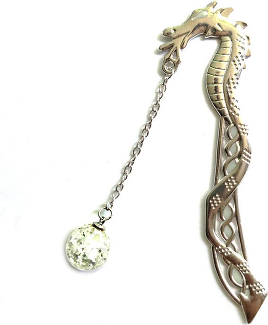 Marque-page Dragon Noir - Design Avec Soleil Et Nuages