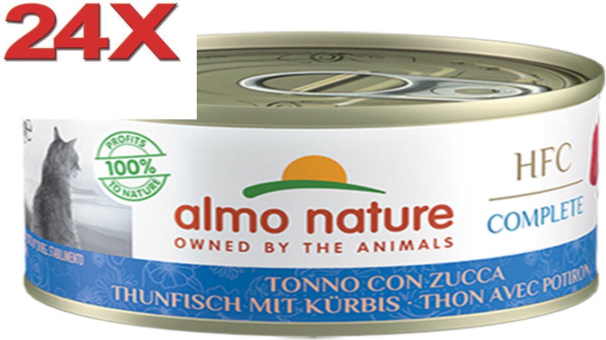 Almo Nature Almo Nature HFC - Kattenvoer - Graanvrij Tonijn & Pompoen - 24x70gr