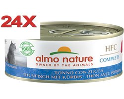 Almo Nature HFC - Kattenvoer - Graanvrij Tonijn & Pompoen - 24x70gr