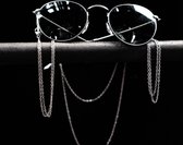 BraveAmsterdam - "DOUBLE" Frame-Chain Zilver - brillenkoord - zonnebril koord - zonnebril koord heren - brillenkoorden - sieraden mannen - heren sieraden
