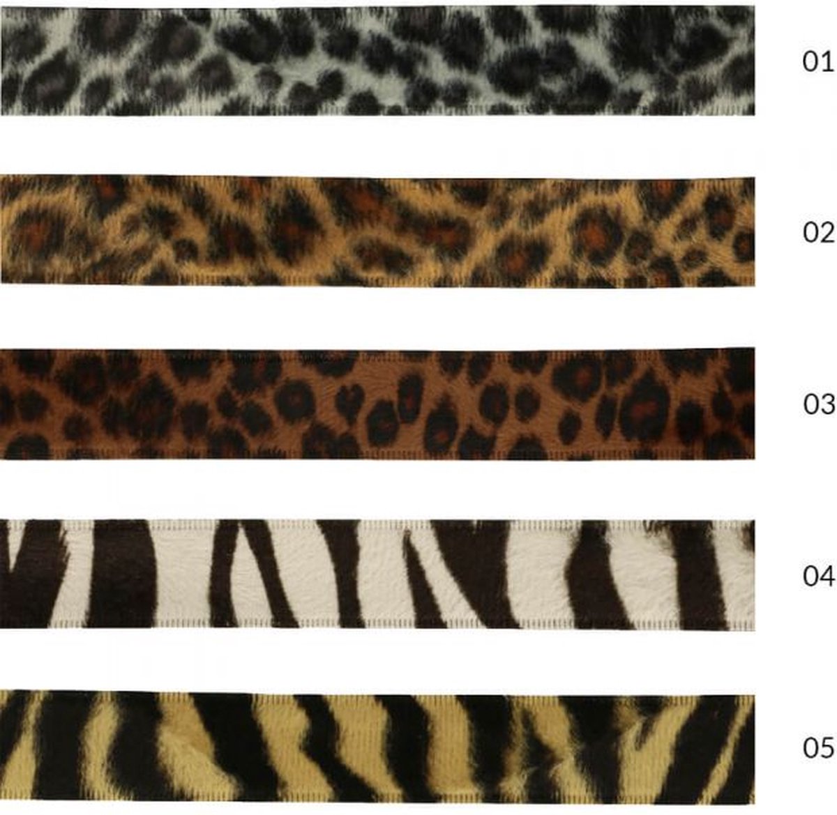 Opry Band Zebraprint Zwart Wit 25 mm 2.5 M