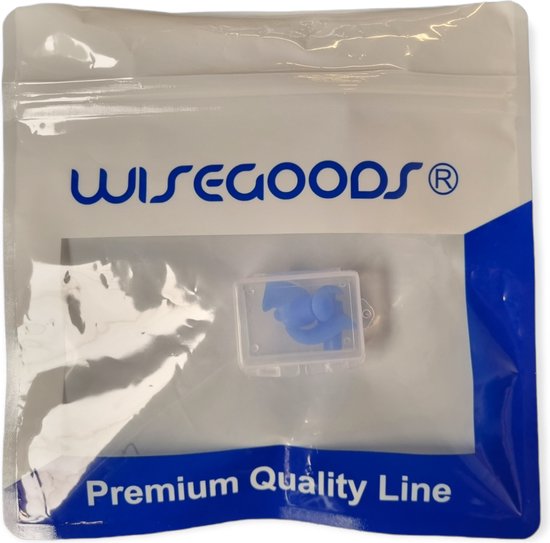 WiseGoods - Premium Siliconen Zwemdoppen - Waterdichte Zwem Oordopjes - Gehoorbescherming - Oordoppen - 1 Paar - Blauw - WiseGoods
