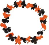 Toppers - Hawaiikrans zwart met oranje