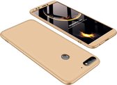 GKK 360 graden beschermde hoes geschikt voor de Huawei Y7 Prime 2018 goud