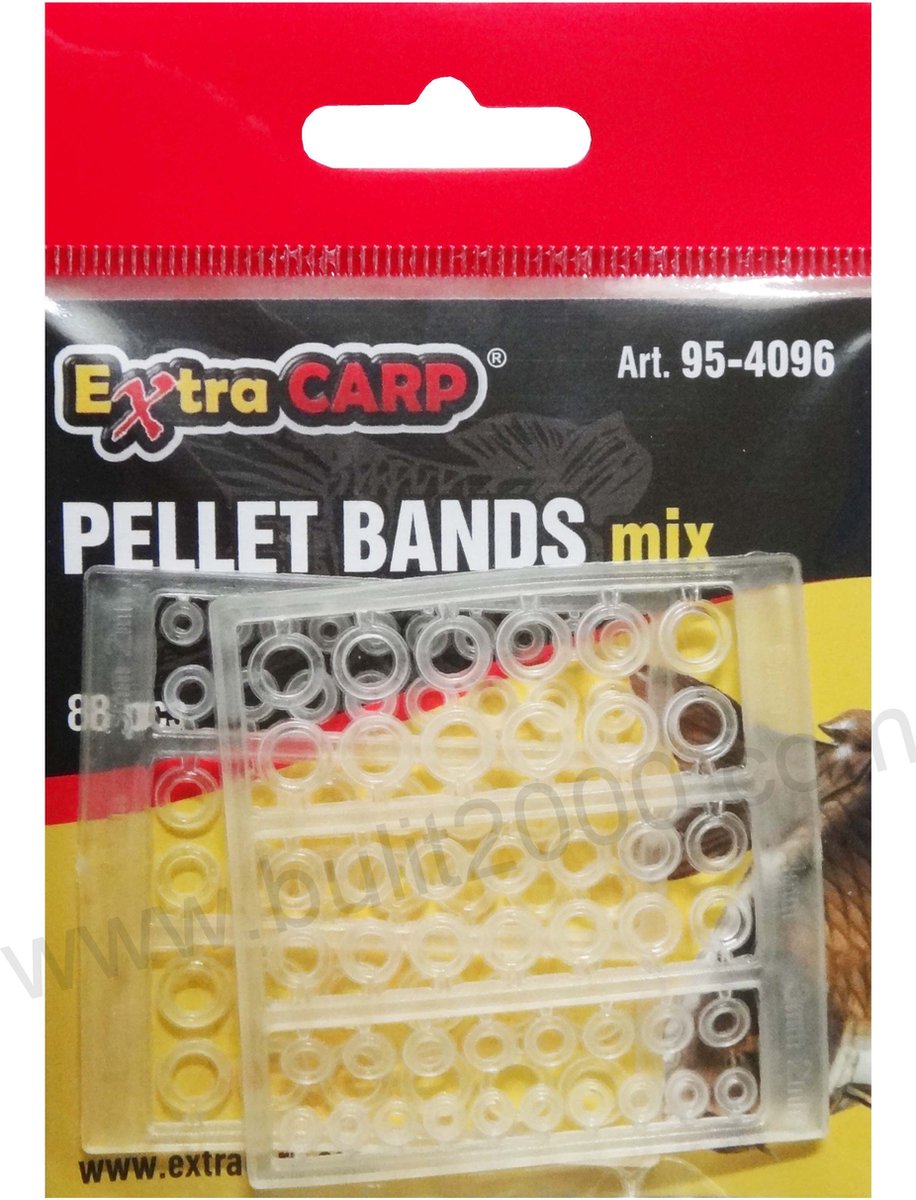 Pellet Bands Mix - 88 stuks - Bait bands - vis elastiekjes - extracarp