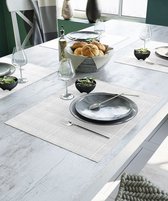 Mistral Home - Set de 4 sets de table - Durable - Katoen polyester - 4x 35x45 cm - Wit