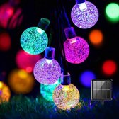 Homèlle Cordon lumineux Solar - 50 LED - 5 + 2 mètres - Multi- ø2cm - Eclairage jardin à énergie solaire - Eclairage de Éclairage de Noël - Eclairage Éclairage extérieur - Guirlande lumineuse - Guirlande lumineuse - Cristal