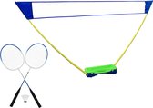 NordFalk badmintonset 7-delig - Badmintonnet 300x155 cm - Badmintonrackets (2x) - Shuttle (1x)