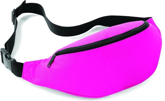 Bagbase - Heuptas - Fanny pack - Money belt - Heuptasje dames - Festival tasje - 2,5 liter - Polyester - roze