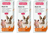 3x Beaphar Multi-Vitamine Konijn & Knaagdier - voedingssupplement - 50ml