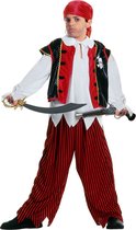Widmann - Piraat & Viking Kostuum - Piraat Schateiland Pistolero Kostuum Jongen - Rood - Maat 140 - Carnavalskleding - Verkleedkleding
