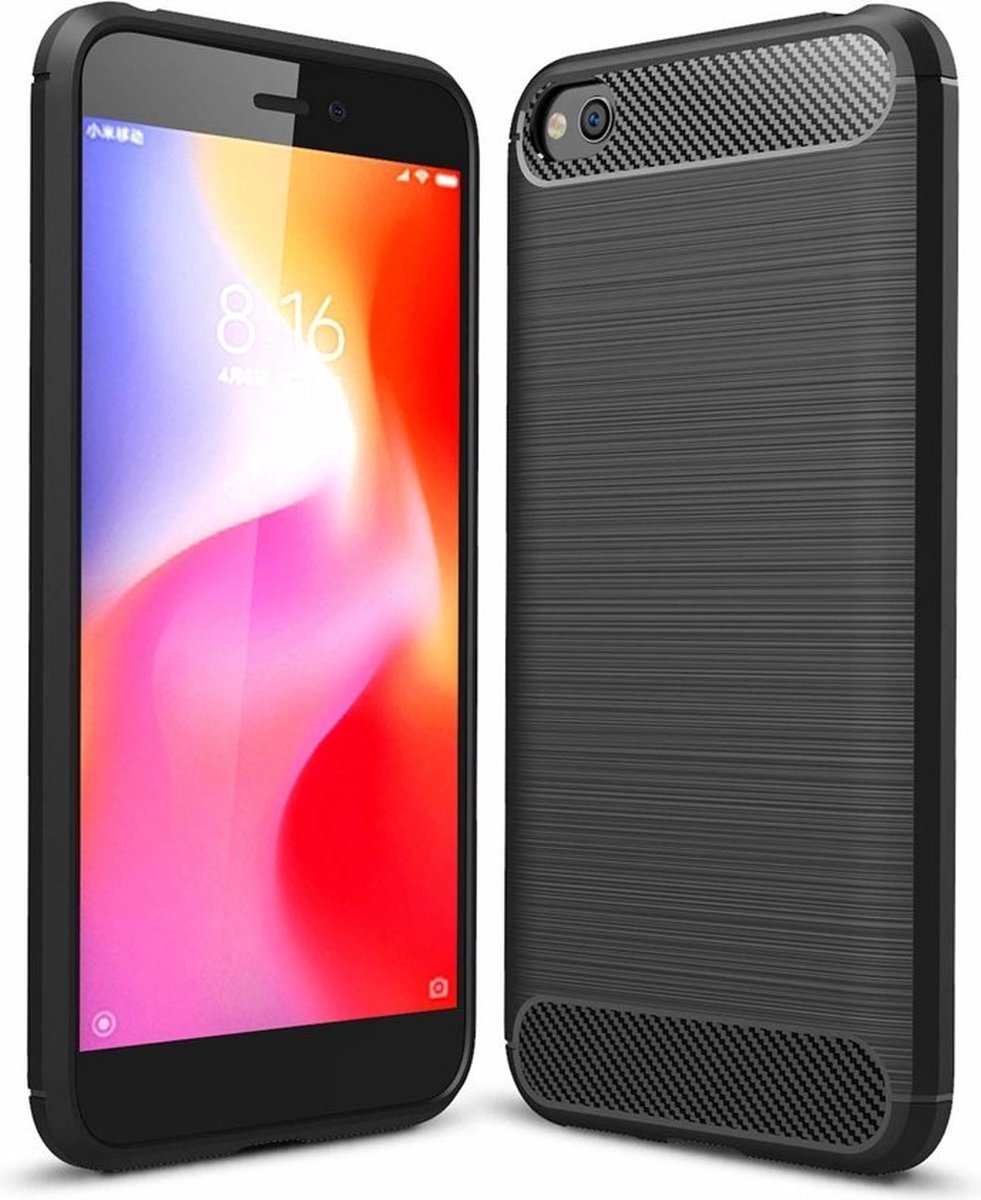 Forcell Carbon Case Flexible Cover voor Xiaomi Redmi Go - zwart