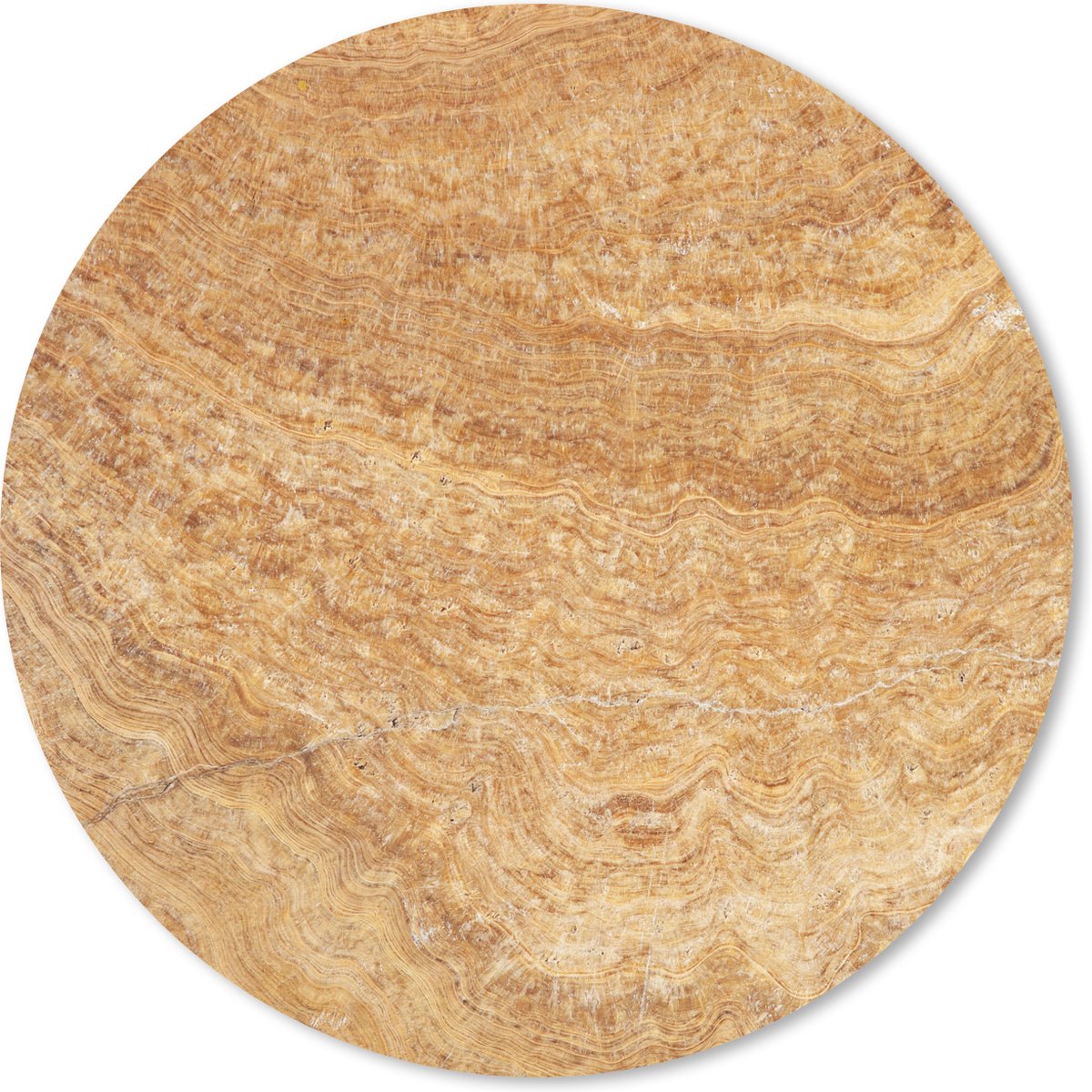 Muismat rond 40x40 cm - Mousepad Marmer - Bruin - Patronen - Ronde muismatten