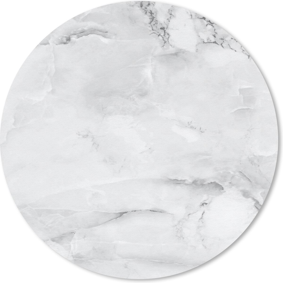 Muismat rond 30x30 cm - Mousepad Marmer - Grijs - Luxe - Ronde muismatten