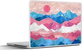 Laptop sticker - 11.6 inch - Transgender - Marmer - Pride - 30x21cm - Laptopstickers - Laptop skin - Cover