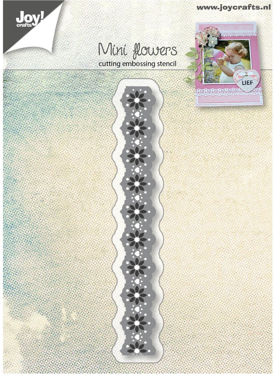 Joy!Crafts Snij- embosstencil Mini Bloemenkant rand
