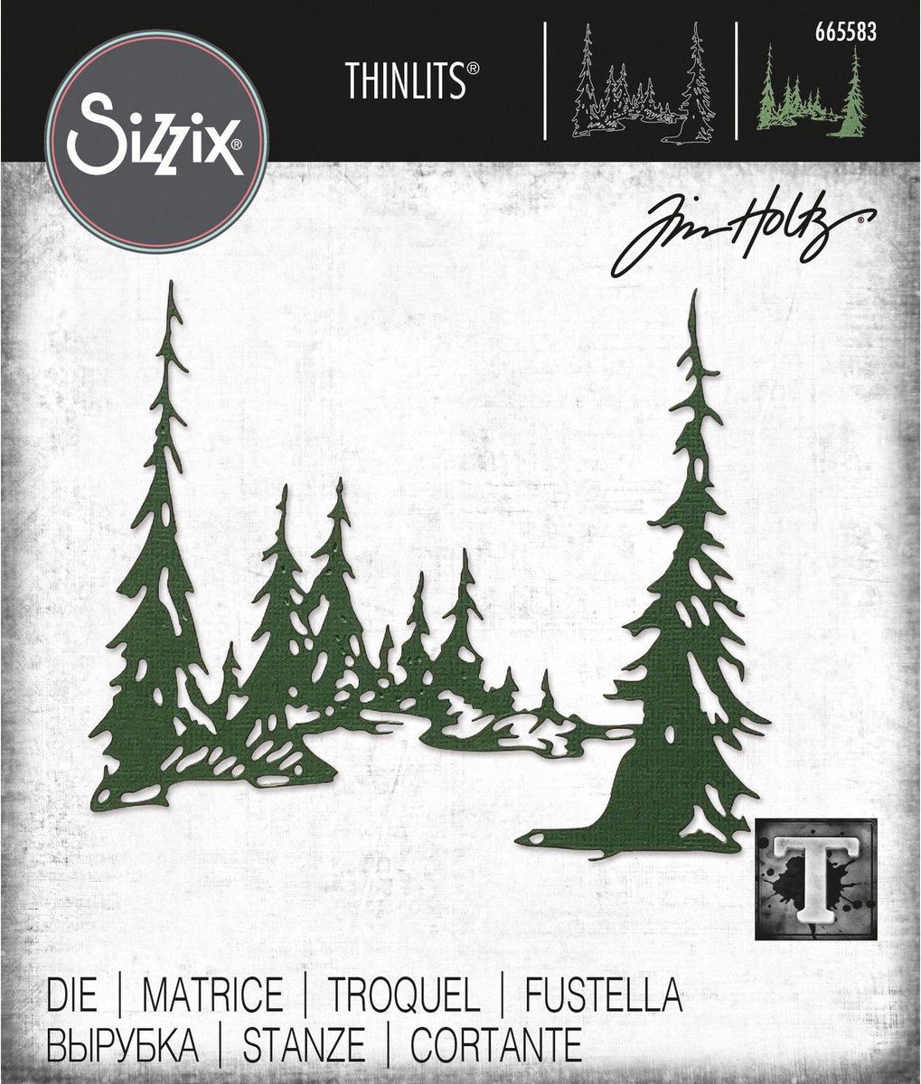 Sizzix Thinlits die Tall pines