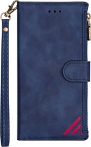 Hoesje geschikt voor Samsung Galaxy S22 Plus - Bookcase - Patroon - Pasjeshouder - Portemonnee - Kunstleer - Blauw