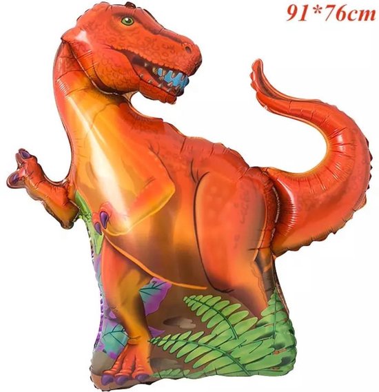 Dinosaurus Ballon | Foliballon | XXL | Oranje | Jungle |  Dino | Jurassic World | Decoratie | Thema Feest