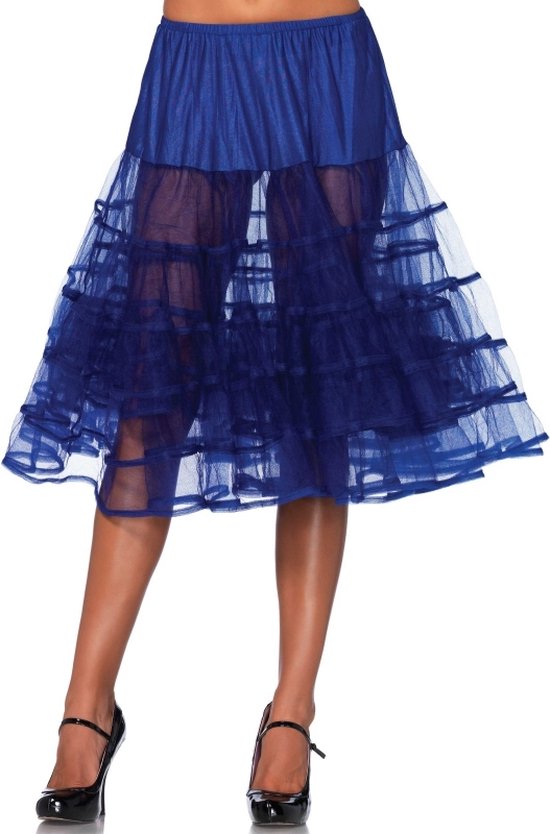 Lange kobalt blauwe petticoat voor dames | bol.com