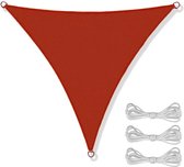 Toile d'ombrage triangulaire - étanche - 3,6x3,6x3,6 m - rouge