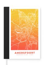Notitieboek - Schrijfboek - Stadskaart - Amersfoort - Oranje - Geel - Notitieboekje klein - A5 formaat - Schrijfblok - Plattegrond