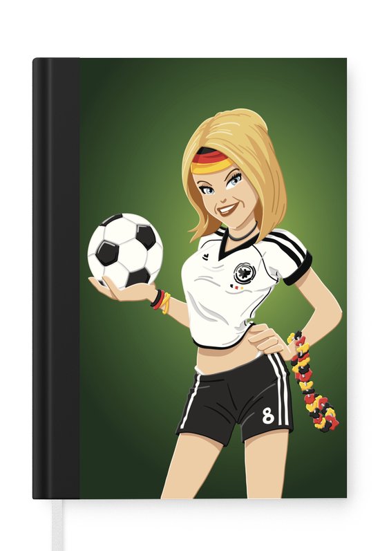 Sinds Mordrin kloof Notitieboek - Schrijfboek - een meisje met Duitse kleding en een voetbal -  Meiden -... | bol.com