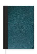 Notitieboek - Schrijfboek - Leer - Lederlook - Groen - Blauw - Notitieboekje klein - A5 formaat - Schrijfblok